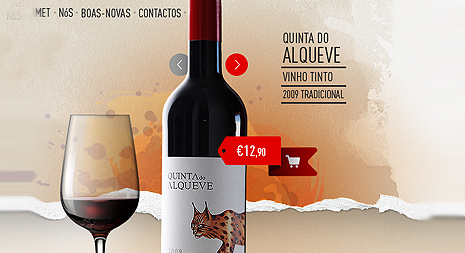 Wine Shop homepage